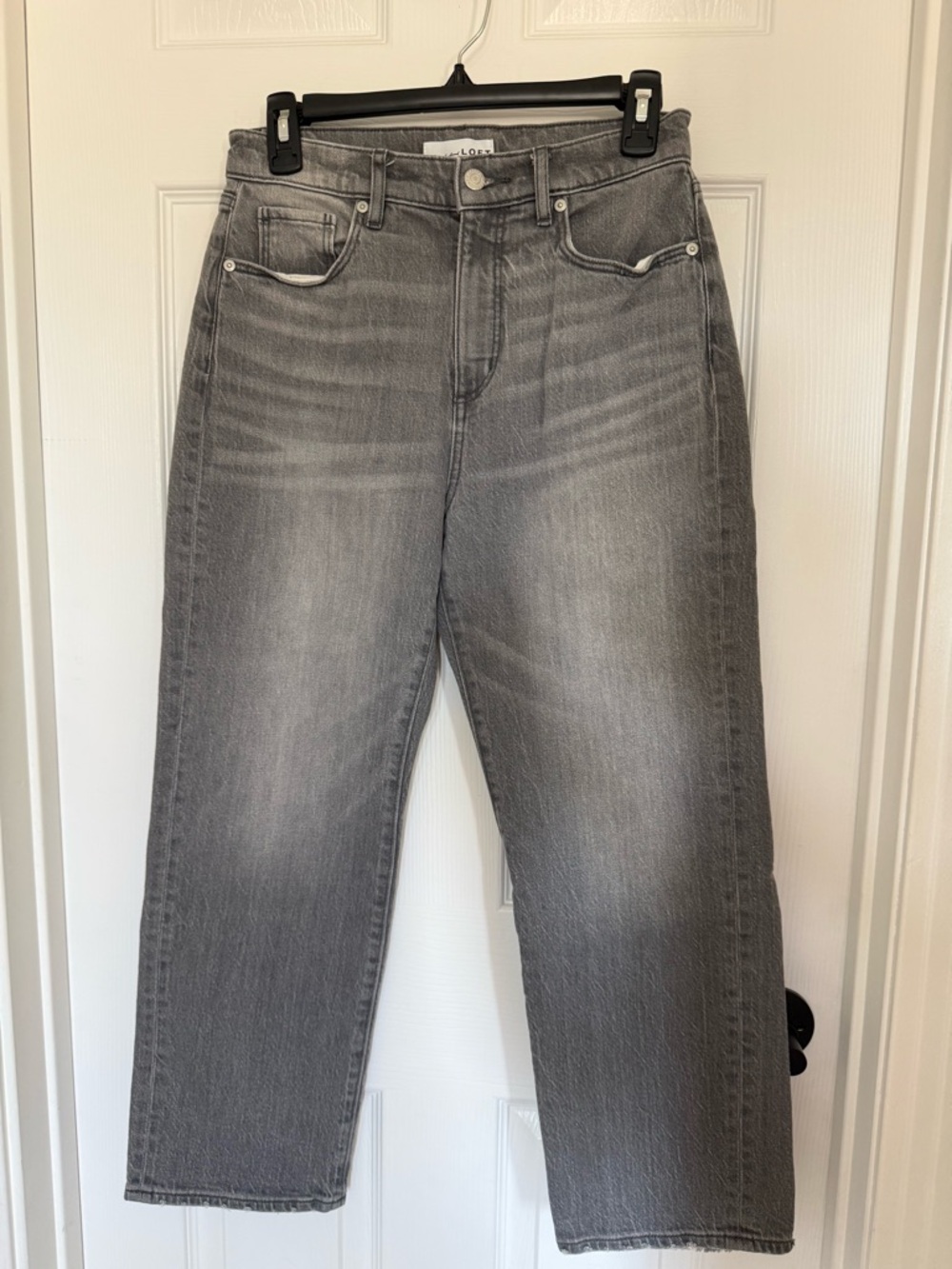 LOFT Straight Leg Jeans in Faded Gray Wash 26p